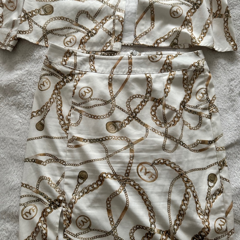 Two piece skirt and blouse